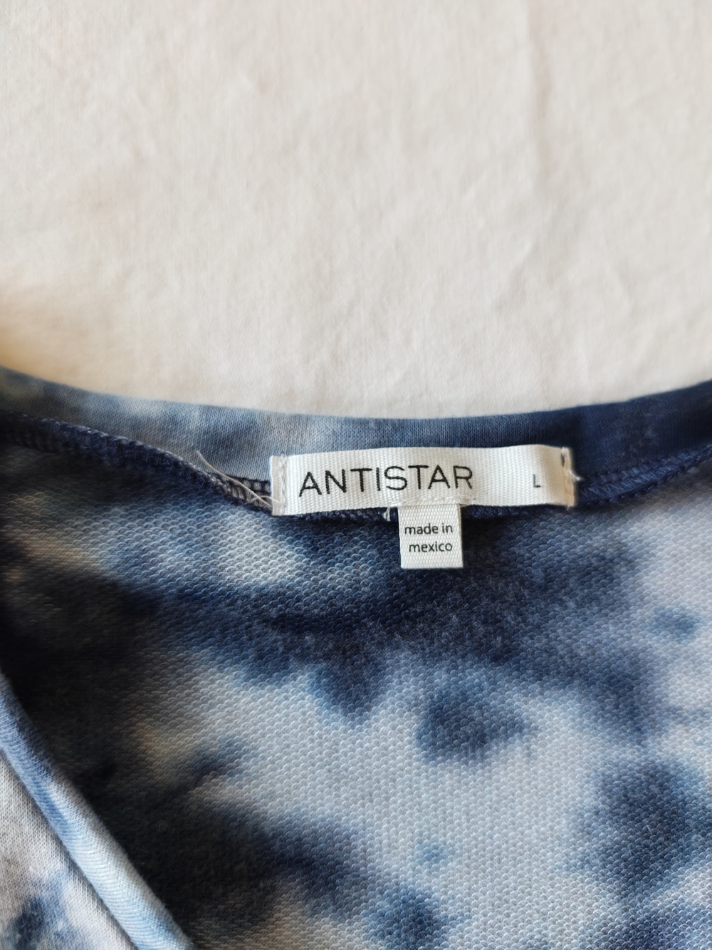Tie-Dye V-Neck Crop Top in Navy by Ann Taylor - Picture 2 of 8